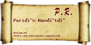 Perián Renátó névjegykártya